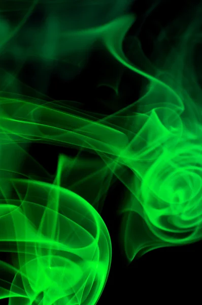 Fumo verde abstrato — Fotografia de Stock
