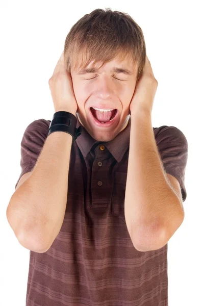 Young man screaming. — Stock Photo, Image