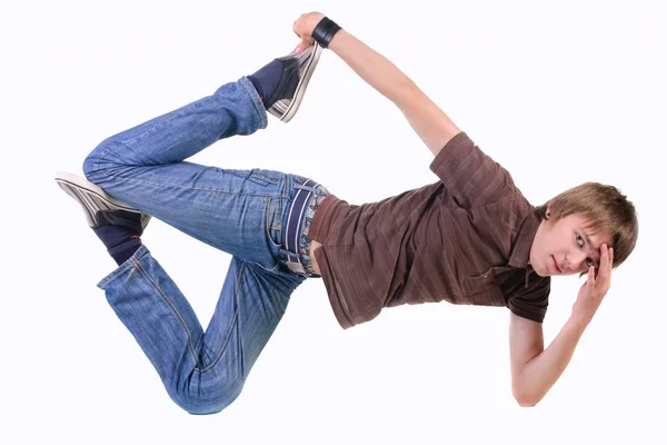 Jovem breakdancer posando. — Fotografia de Stock
