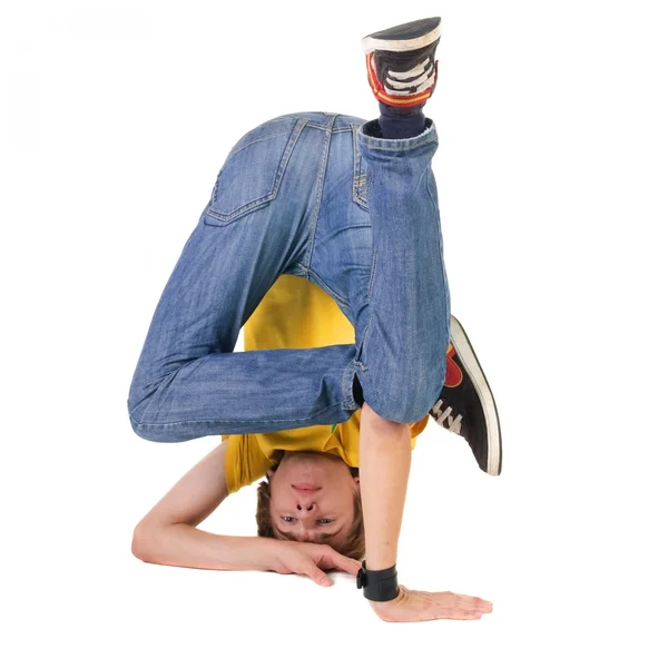 Jovem breakdancer posando. — Fotografia de Stock