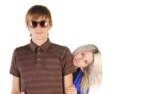 Usmívající se dospívající pár. — Stock fotografie