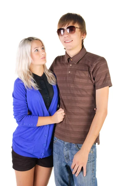 Mosolygós tinédzser pár. — Stock Fotó