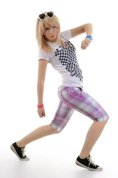 Nő táncol hip-hop. — Stock Fotó