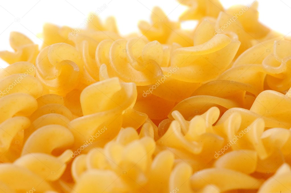 Yellow nice macaroni isolated