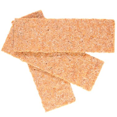 Slices of low caloric crispbread clipart