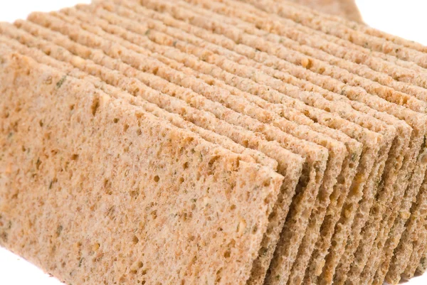 Fatias de pão denominado Knäckebrot calórica baixa — Fotografia de Stock