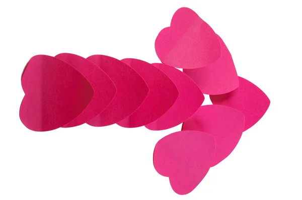 Seta de adesivo de coração rosa — Fotografia de Stock