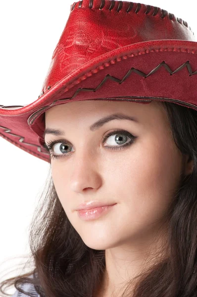 Mulher de chapéu de cowboy . — Fotografia de Stock
