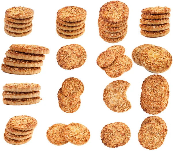 Collection cookies with a nut crumb. — Stock Photo, Image