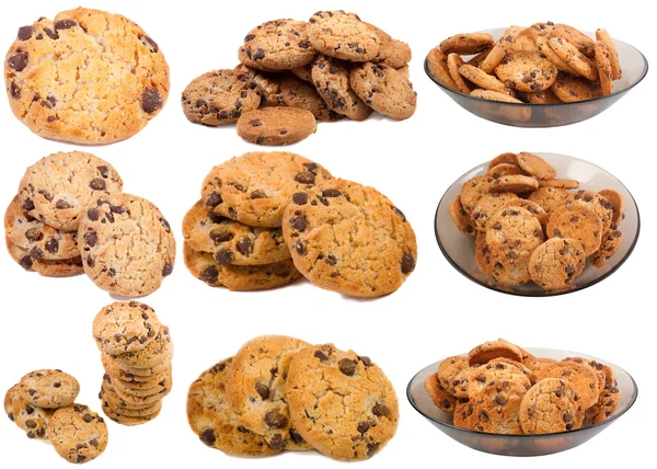 Collectie chocolade chip cookies. — Stockfoto