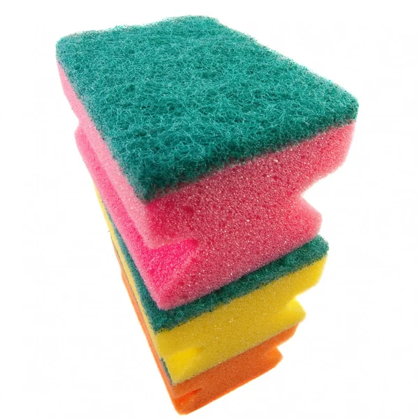 Três esponjas coloridas . — Fotografia de Stock