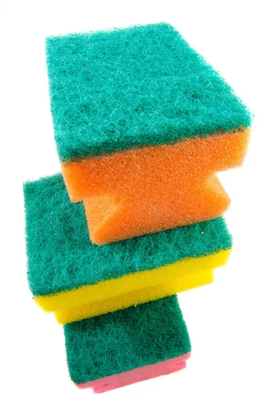 Three colorful sponges. — Stock Photo, Image