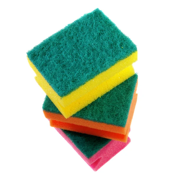 Três esponjas coloridas . — Fotografia de Stock