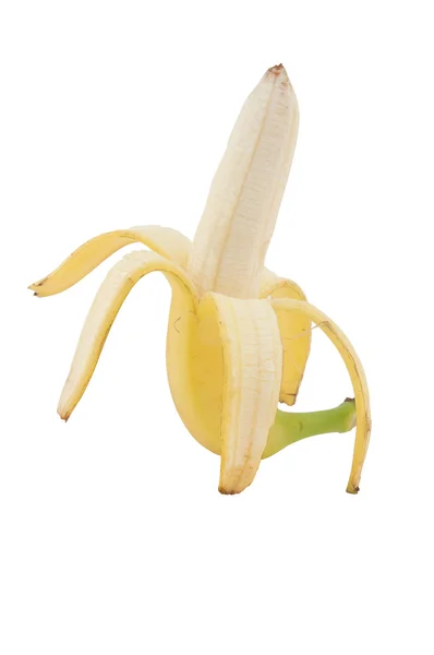 に対してバナナの皮をむいて — ストック写真