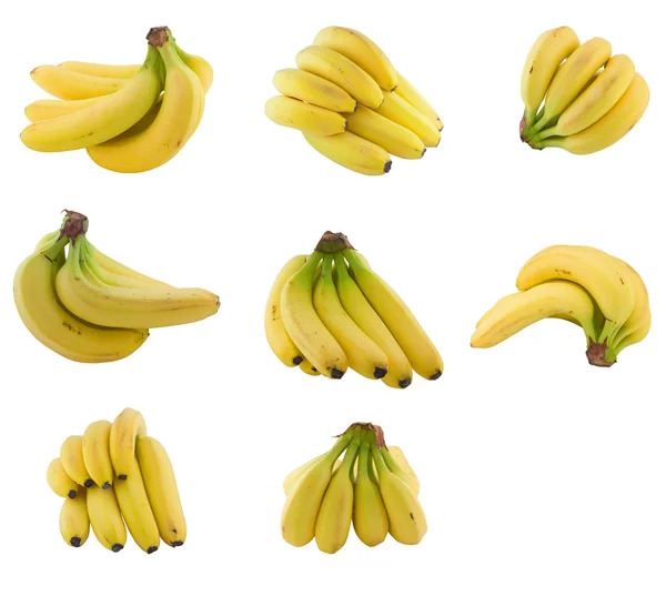 Kolekce banány clusteru. — Stock fotografie