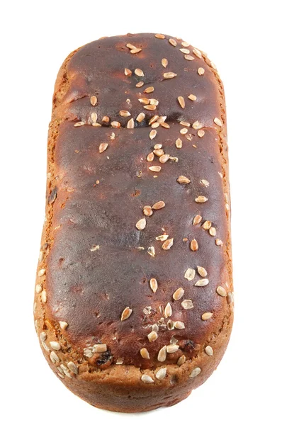 Zwart brood met zonnebloemzaad — Stockfoto