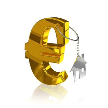 Gold_euro_home clipart