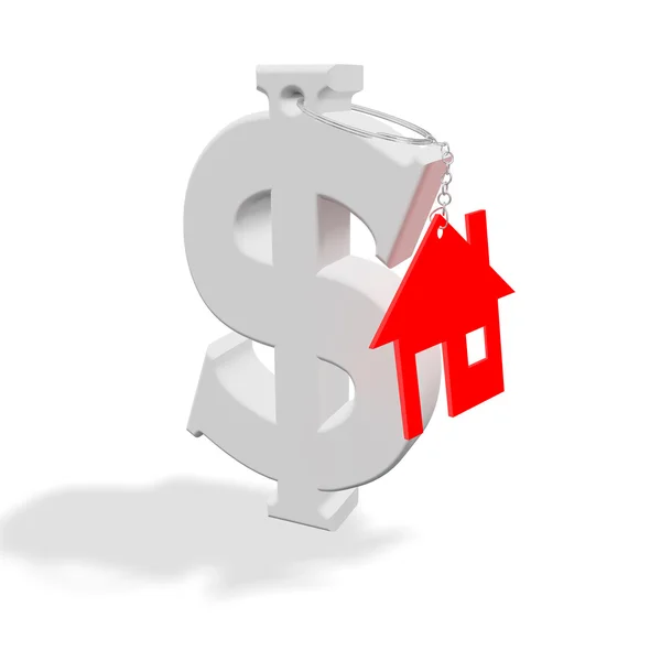 Red_home_dollar — Stock Photo, Image