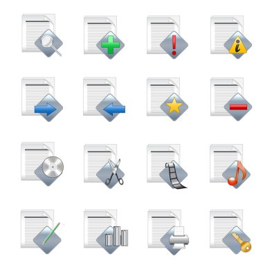 Document icons v.2 clipart