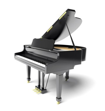 Black piano clipart