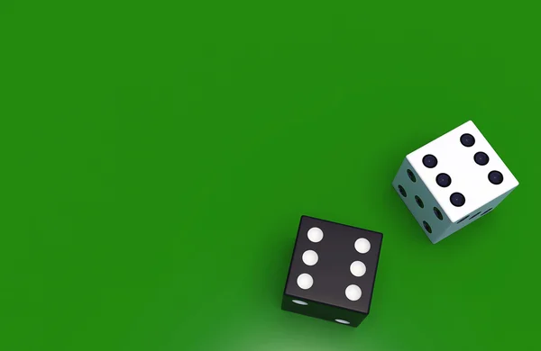 Two dice on a table — Stock Photo, Image