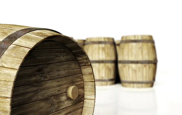 Two wine barrel — Stock Photo, Image
