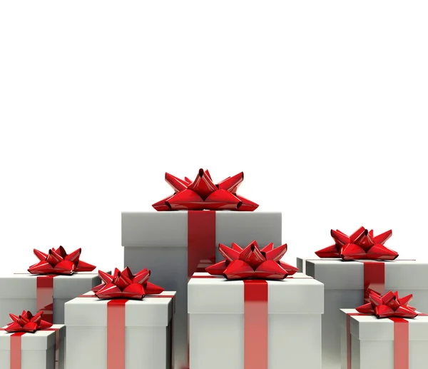 Witte geschenken — Stockfoto