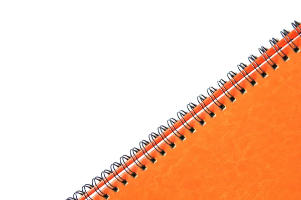 Orange notebook with spiral — Stock Photo, Image