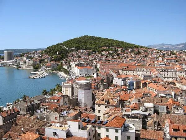 Split city view — Stock Photo, Image