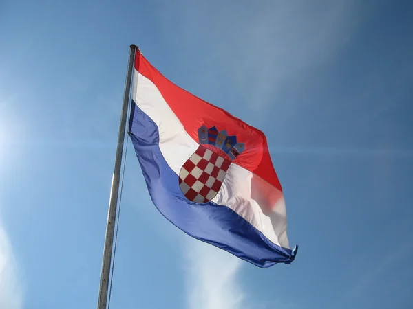 stock image Croatian national flag