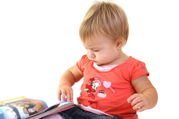 Bambina con libro — Foto Stock