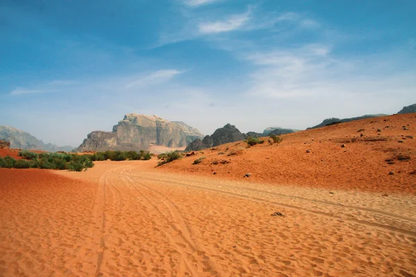 Пустеля в Wadi Rum — стокове фото
