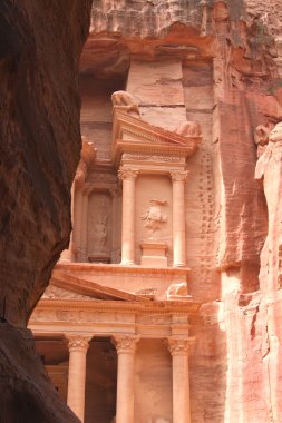 Beautiful view of Treasure in Petra clipart