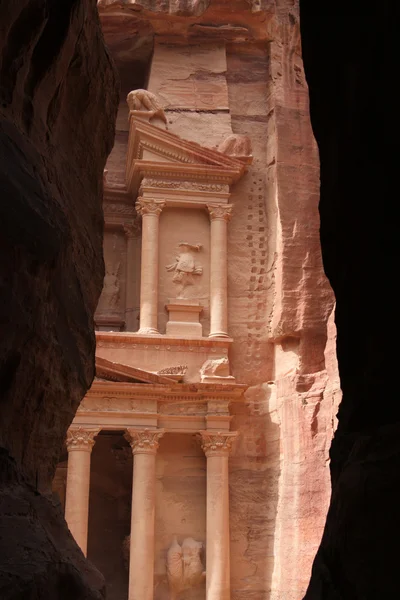 Beautiful view of Treasure in Petra — Stock Photo, Image