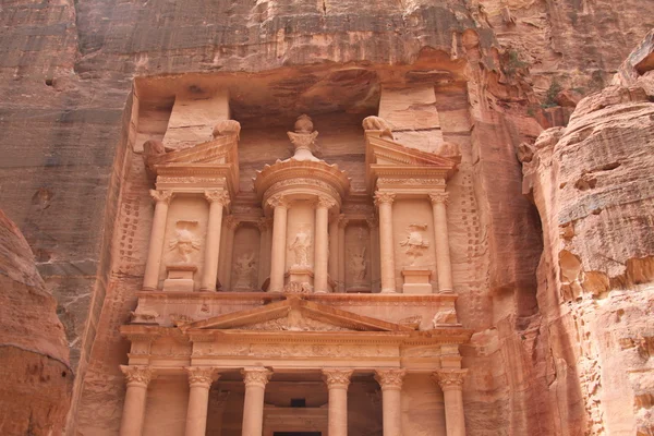 Bela vista do tesouro em Petra — Fotografia de Stock