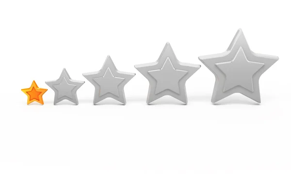 One gold star for ranking — Stock Photo, Image