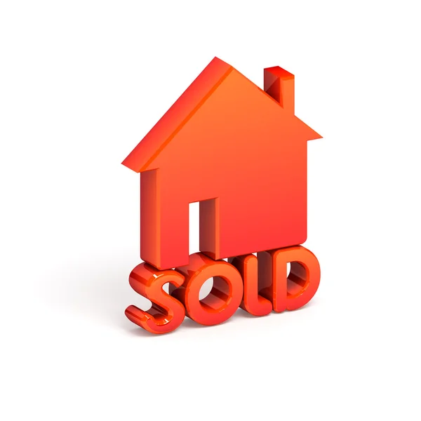 Sold house icon — Stock Photo, Image