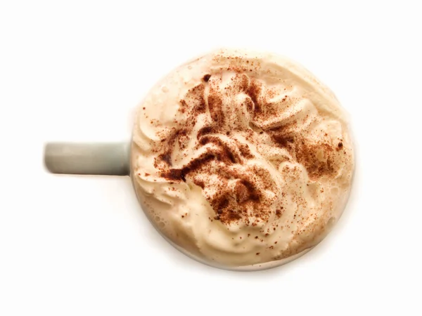 Sıcak çikolata içeceği Üstten Görünüm — Stok fotoğraf