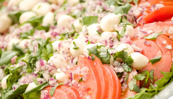 Νόστιμα πολύχρωμη σαλάτα με ντομάτα Royalty Free Φωτογραφίες Αρχείου