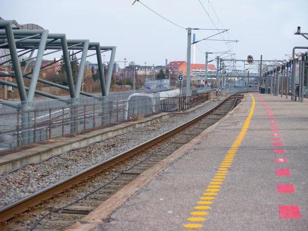Данська-метро залізничного вокзалу в Копенгагені Стокова Картинка