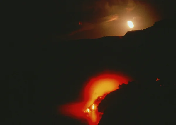 Erupção da iluminação meteorológica — Fotografia de Stock