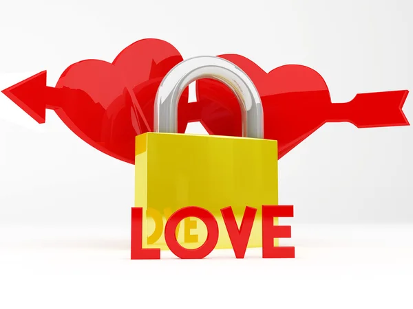 stock image Lovers padlock