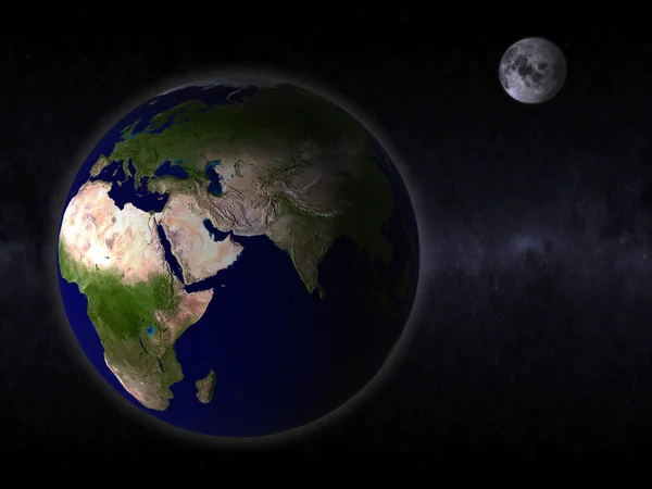 Tierra y luna — Foto de Stock