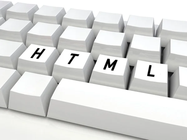 Πληκτρολόγιο HTML — Φωτογραφία Αρχείου