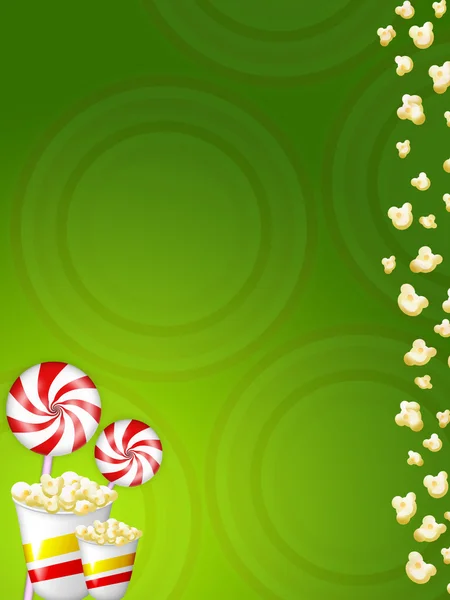 Bonbóny a popcorn — Stock fotografie