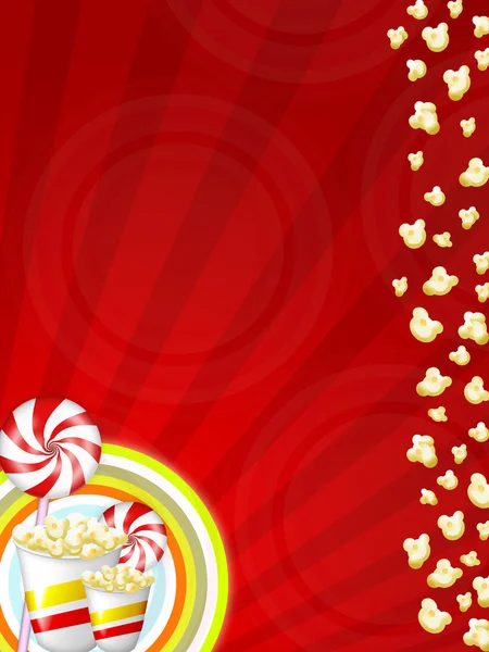 Godis och popcorn — Stockfoto