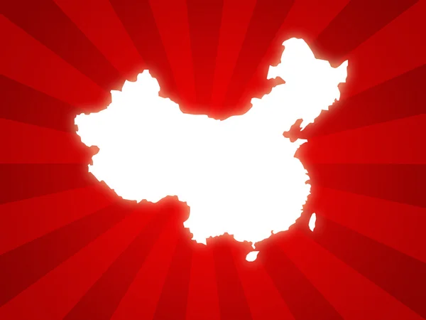 China Karte — Stockfoto