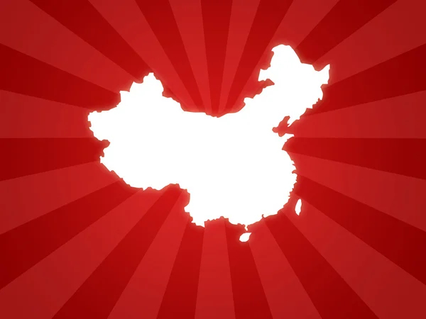 中国地図 — ストック写真