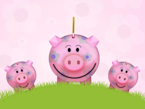 Cassetta dei soldi dei maiali — Foto Stock