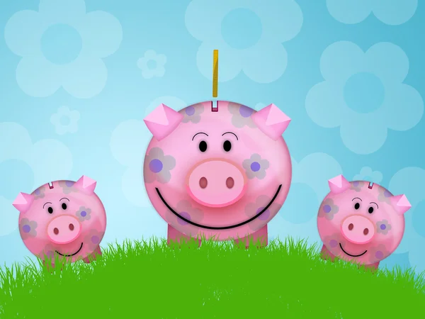 Caja de dinero de cerdo —  Fotos de Stock